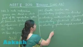 NEET-UG Phase 2 2016 - Video Solution for Biology questions 140 & 141