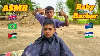 ASMR Youngest barber 💈 in the world young boy haircut