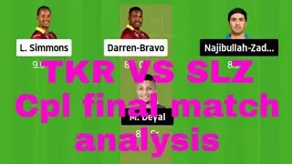 TKR VS SLZ CPL FINAL MATCH DREAM11 / TODAY# FANTASY