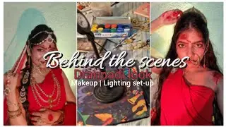 Behind the Scenes: Draupadi Look | Mythological Makeup & Lighting Setup@Chictales.by.aasthaa