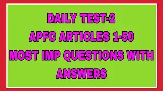 DAILY TEST-2 AP FINANCIAL CODE ARTICLES 1-50