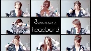 COIFFURE .  8 coiffures d'été avec un headband