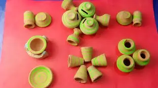 small cooking toys | mud toys unboxing| old toys | traditional mud toys country side toys