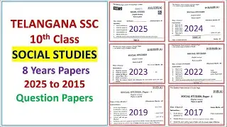 TG TS 10th class Social 2025 - 2015 8 years question paper SSC Final Social Studies Telangana