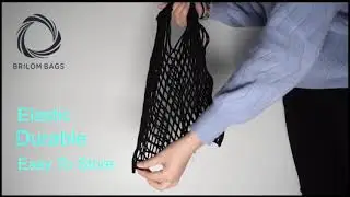 Machine Made Polyester Net Shopping Bag Black