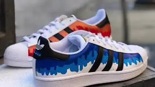 Adidas superstar &ldquo;Drip&rdquo; custom DIY