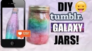 DIY TUMBLR GALAXY IN A JAR TUTORIAL! |Room Decore|