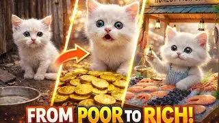 From Poor Cat to CEO Cat 😺🔥 | Start Small, Dream Big |Poor Cat ➝ CEO Cat 😎 | Funny Motivation Story.