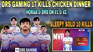 DRS Gaming Massive 17 Kills Chicken Dinner | DRS Sleepy Solo 10 Kills | Clash with kvn