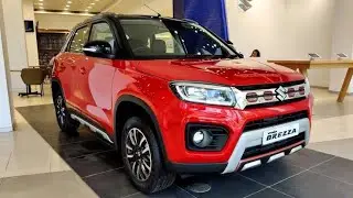 Maruti Suzuki Vitara Brezza ZXI+ Top Model 2021 Interior Exterior | DETAIL REVIEW | motor wheels |