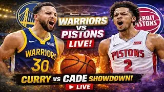 Golden State Warriors vs Detroit Pistons LIVE 🏀 | NBA Live Stream | Curry vs Cade Showdown!
