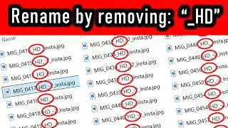 rename MULTIPLE FILES at once - Easy and Fast in Windows