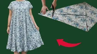 💃 I guarantee you will sew this dress after watching this video✂️Dress with a closed neckline  Sew