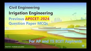 APECET 2024 MCQs || Civil Engineering || Irrigation Engineering (IE) #easyvidya #apecet2025