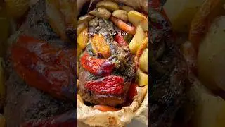 Slow roasted lamb kleftiko with veggies 😋 #lambkleftiko