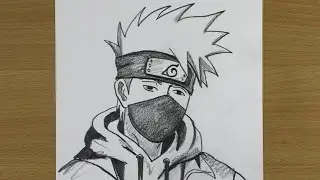 How to Draw Kakashi Hatake easy | Anime Drawing Tutorial | Step by Step for Beginners