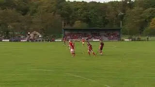 Jordan Fraser scores to make it 0 - 1 &ndash; Oban Camanachd v  Kinlochshiel &ndash; Marine Harvest Premiership
