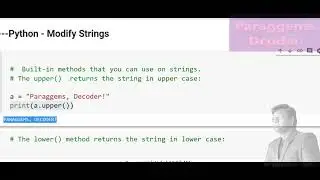 String method in Python | Upper Lower Strip Replace #Pythonshorts #shorts |  python short 11