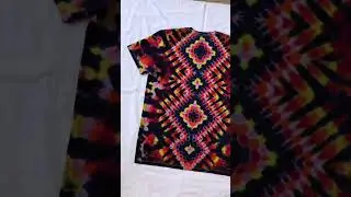 Fiery Kaleidoscope Tie-Dye Reveal 🔥🤯 Look at that Symmetry!