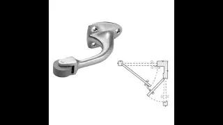 Rockwood 455 626 Satin Chrome Plated Brass Curved Roller Stop