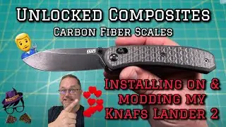 Unboxing/installing my Unlocked Composites carbon fiber scales on my Knafs Lander 2 knife&hellip; so sweet!