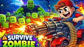 I Used a SUPER MACHINE GUN in Zombie Arena! 😱🧟&zwj;♂️