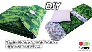 How to Sew a Sanitary Pad Pouch | Porta Absorvente  | Cucire un porta assorbenti | 卫生巾盒教程