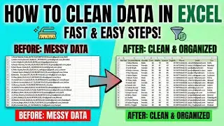 How to Clean Messy Data in Excel - Fast & Easy Steps (Hindi)