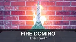 Amazing Fire Domino (Matches: 6,500) - The Tower - Match Burning Art