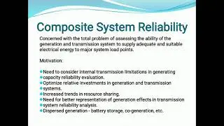 Composite system reliability and radial network