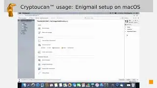 Cryptoucan&trade; usage: Enigmail set up on macOS