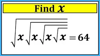 Nice Square Root Math Simplification | Find the Value of X |Algebra