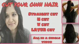 cut your own hair | DIY haircut | simple hair cutting | తెలుగు