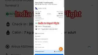 India to Nepal Flight ✈️ #travel #flight #airtravel #shorts