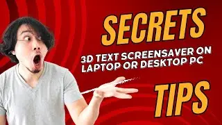 Set 3D text screensaver on Laptop| 3D screensaver window 10| 3D text screensaver on PC