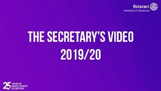 The Secretary&rsquo;s video 2019/20