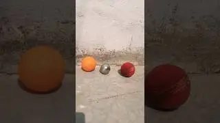 PLASTIC VS LEATHER AND METAL BALL BEST IN TRICK 💯 #plasticball #leatherball #metalball #ball #shorts