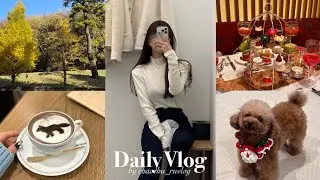 【vlog】都内のお気に入りカフェ巡り👒| 冬服購入品紹介|クリスマスアフタヌーンティー|六本木ディナー| Farfetch | クリニック