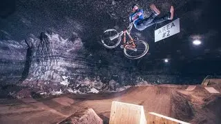 Underground MTB Dirt Jump Session in the Mega Cavern
