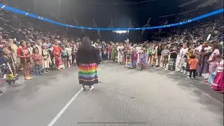 Award Winning Singer, Fawn Wood, singing to all the young girls at Black Hills Powwow!