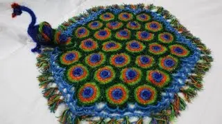 How to knit Woollen peacock ? || Wooly’s Arts || Best Woollen Rumal