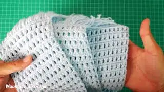 How to Knit a Scarf for Beginners Step By Step / ถักผ้าพันคอง่ายๆ ทีละขั้นตอน - Wannapa Crochet