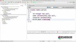 022 Step 03   Creating a Database Table in H2