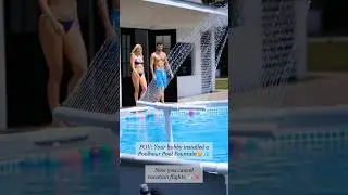 Enjoy pool time with my hubby!#pool #poolfountain #poolhour #pooltime #poolfun #poolparty