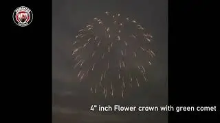 4inch Display shell-16 Flower crown with green comet
