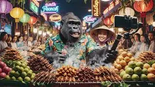 🤯 GORILLA TRIES SCORPION! | Bangkok's Craziest Street Food!