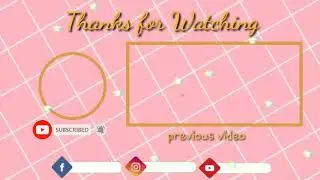Free Outro Pink Template | No Text