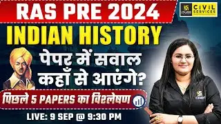RAS Pre 2024 Exam | RAS Last 5 Years Paper Analysis! | Indian History | Priyanka Ma'am