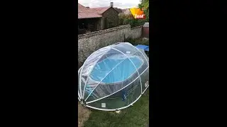 Endless fun with the oval SunnyTent pool dome 🏊