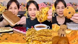 중국먹방-티라미수 케이크,고기 전병/Tiramisu Cake & Meat Pie 🫓#먹방asmr#mukbang#asmr 